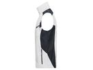 JN Workwear Vest JN822 65%PES/35%BW, white/carbon, Größe 4XL