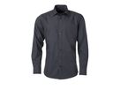 JN Men's Shirt Longsleeve Poplin JN678 carbon, Größe 3XL