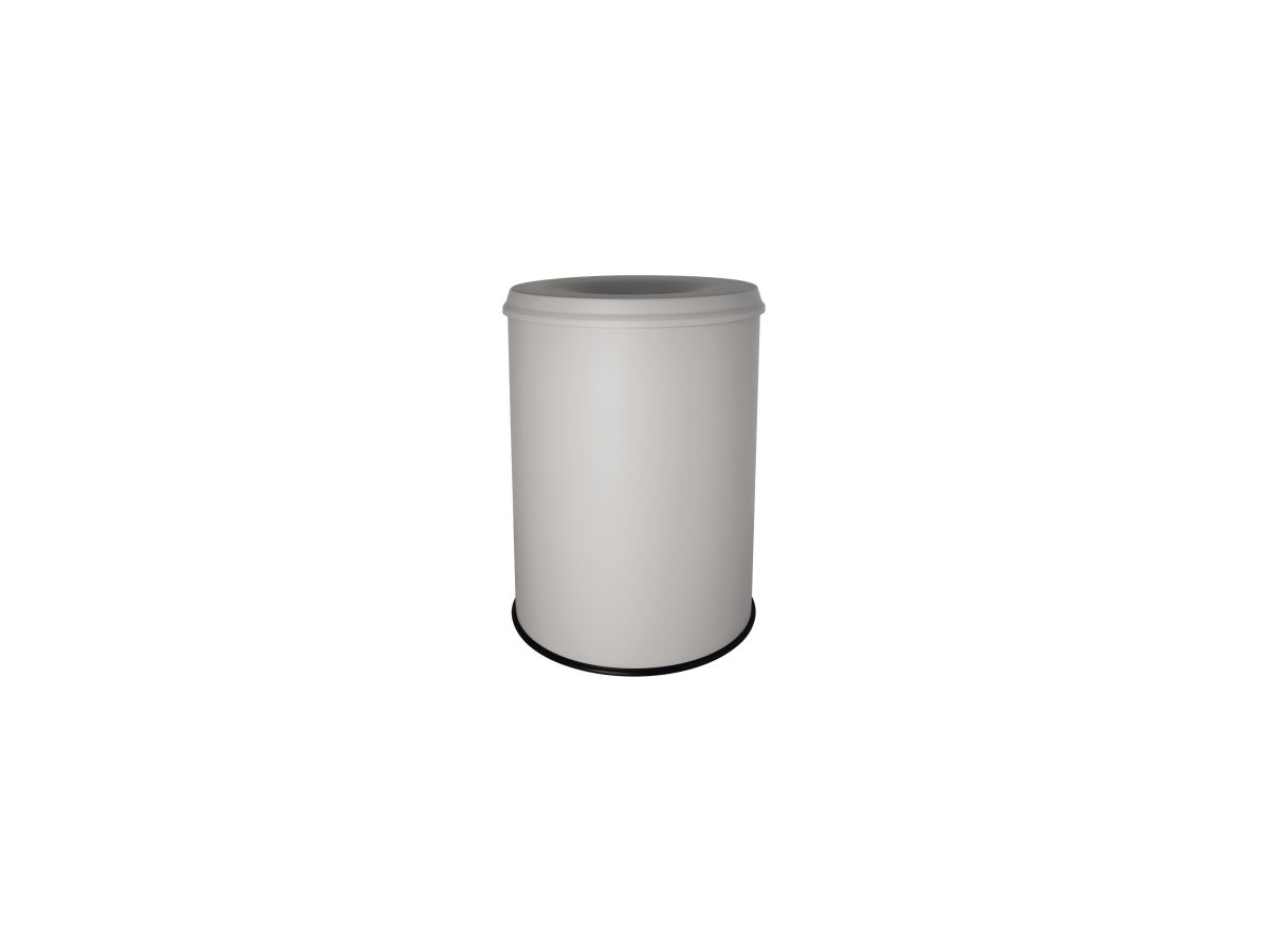 helit Papierkorb H2515482 15l rund Metall lichtgrau