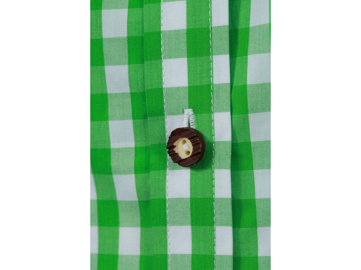 JN Mens Traditional Shirt JN638 100% BW, green/white, Größe S