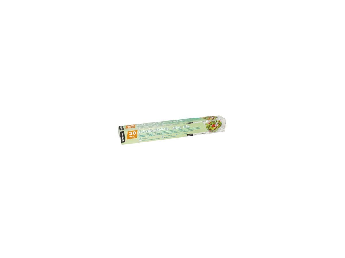 PAPSTAR Frischhaltefolie 14110 29cmx30m Faltschachtel transparent