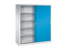 C+P Schiebetürenschrank 1950x1600x600mm, 7035/5012, 8 Böden