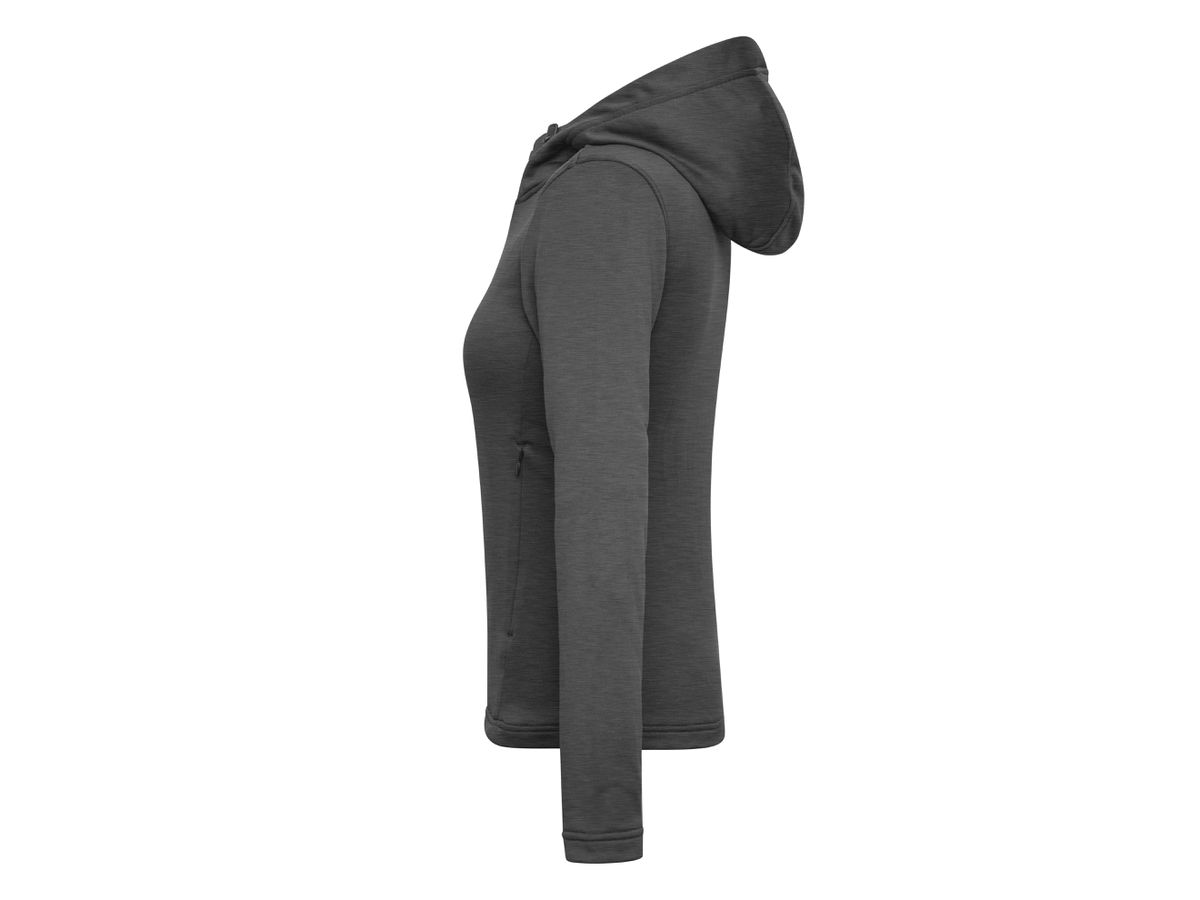 JN Ladies' Sports Zip Hoody JN531 dark-melange, Größe S