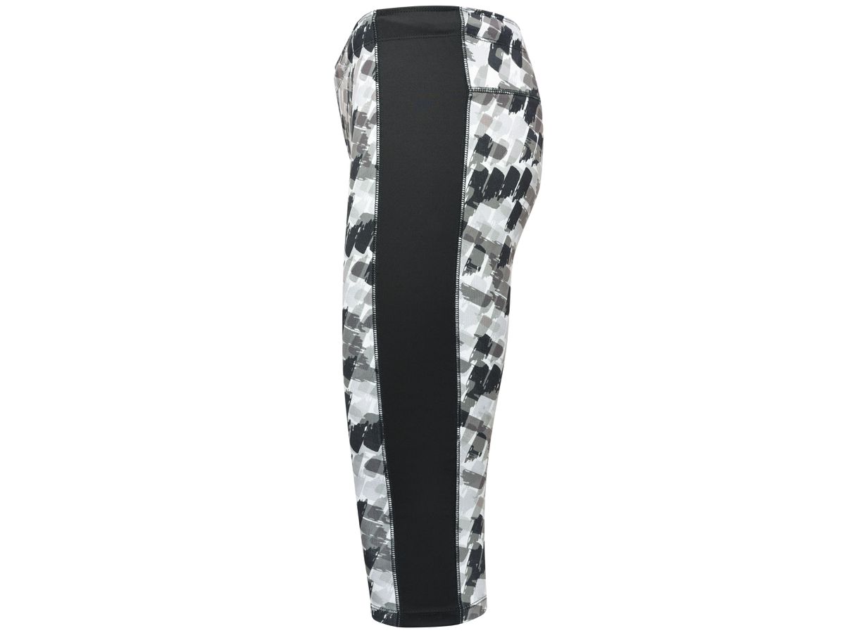 JN Ladies' Sports 3/4 Tights JN529 black-printed/black, Größe XS