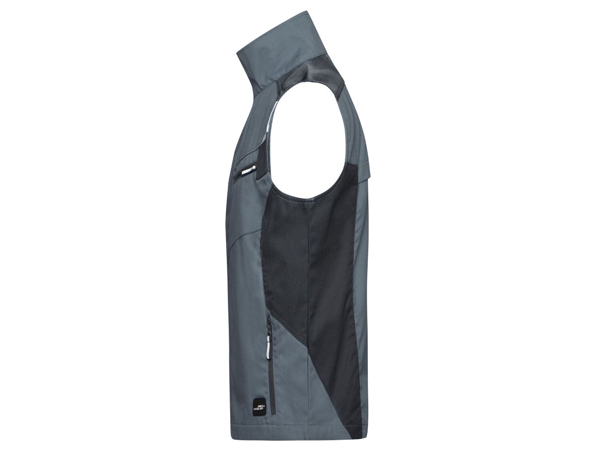 JN Workwear Vest JN822 65%PES/35%BW, carbon/black, Größe 6XL