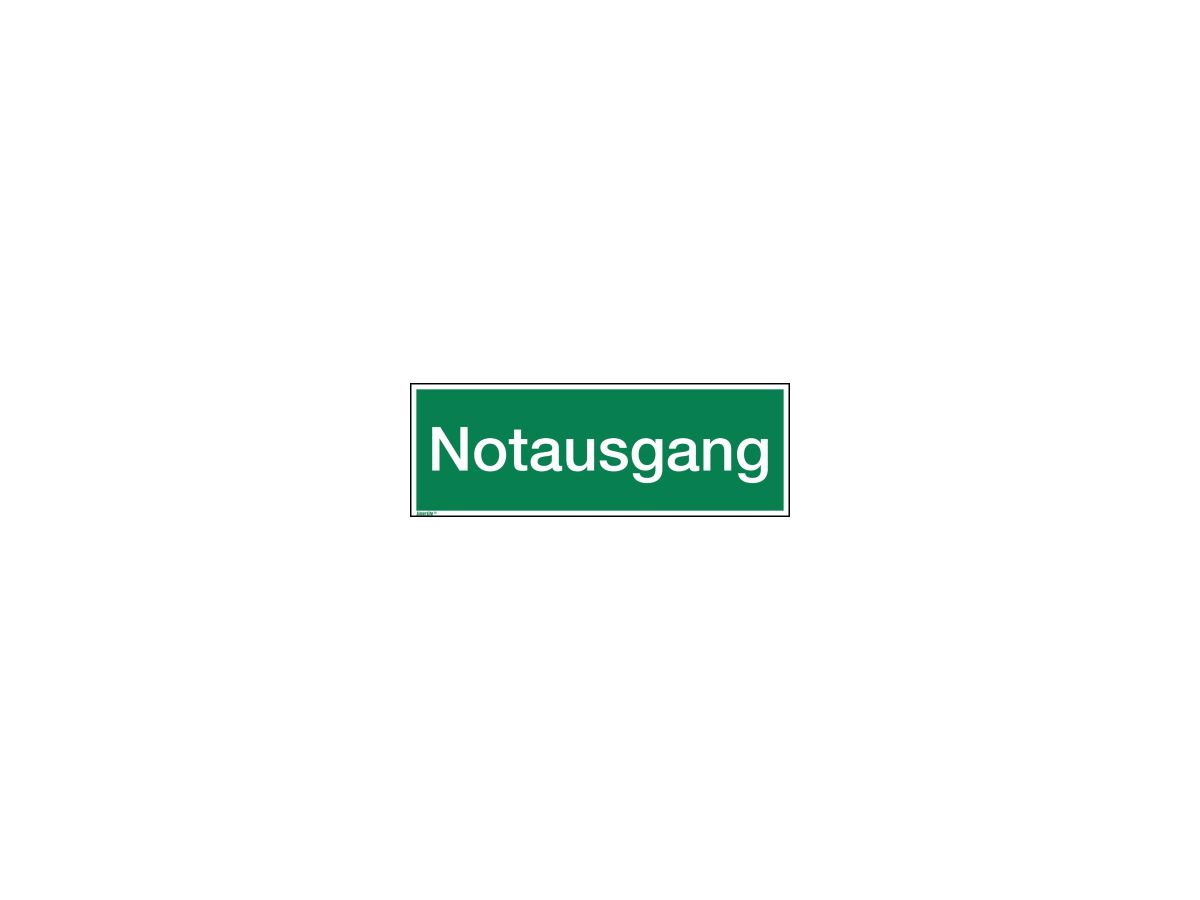 Hinweisschild Notausgang 297x105mm PVC
