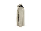 JN Herrenfleece Jacke JN862 stone-melange/black, Größe 5XL