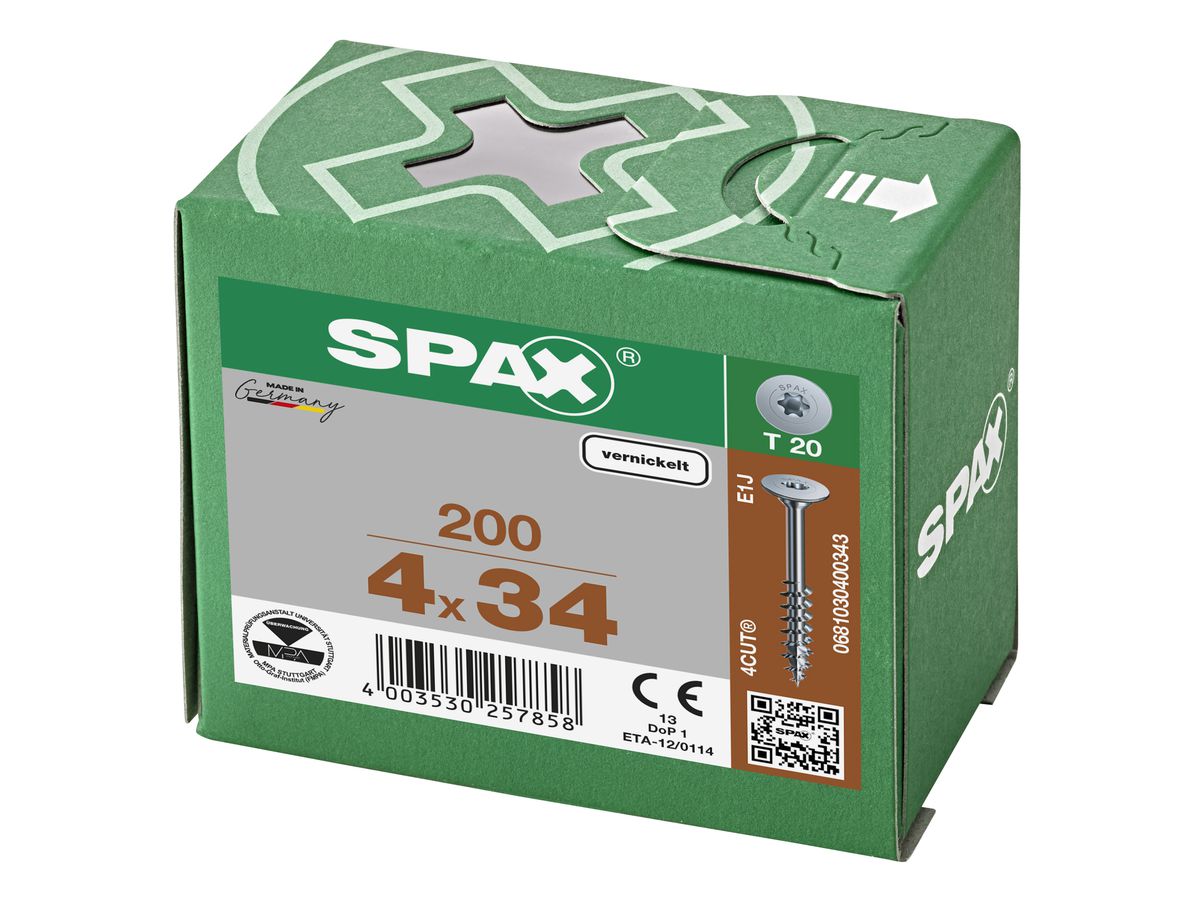 SPAX Rückwandkopf ohne Linse T-STAR+