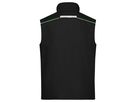 JN Workwear Vest - COLOR - JN850 black/lime-green, Größe XS