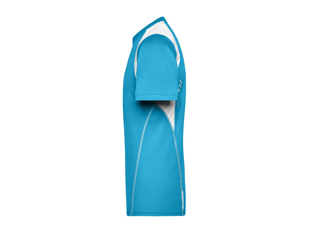 JN Mens Running-T JN397 100%PES, turquoise/white, Größe S