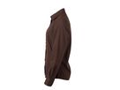 JN Ladies' Shirt Longsleeve Poplin JN677 brown, Größe L
