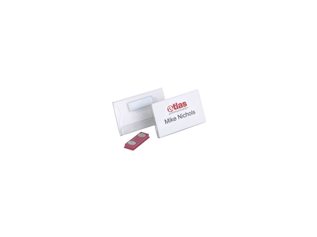 DURABLE Namensschild 811619 75x40mm Hartfolie tr 25 St./Pack.
