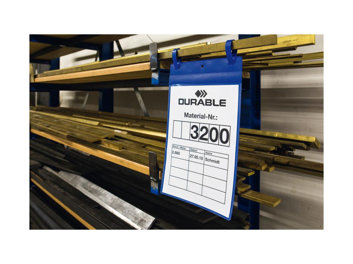 DURABLE Logistiktasche 175007 Lasche A4 hoch d.bl 50 St./Pack.