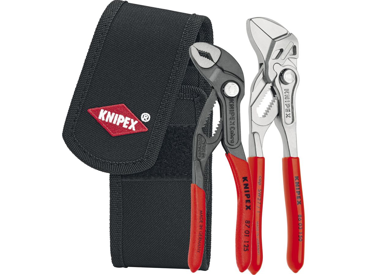 KNIPEX 00 20 72 V01 Mini-Zangenset in Werkzeuggürteltasche 2-teilig