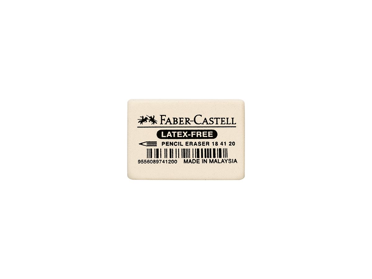 Faber-Castell Radierer 184120 Kautschuk weiß