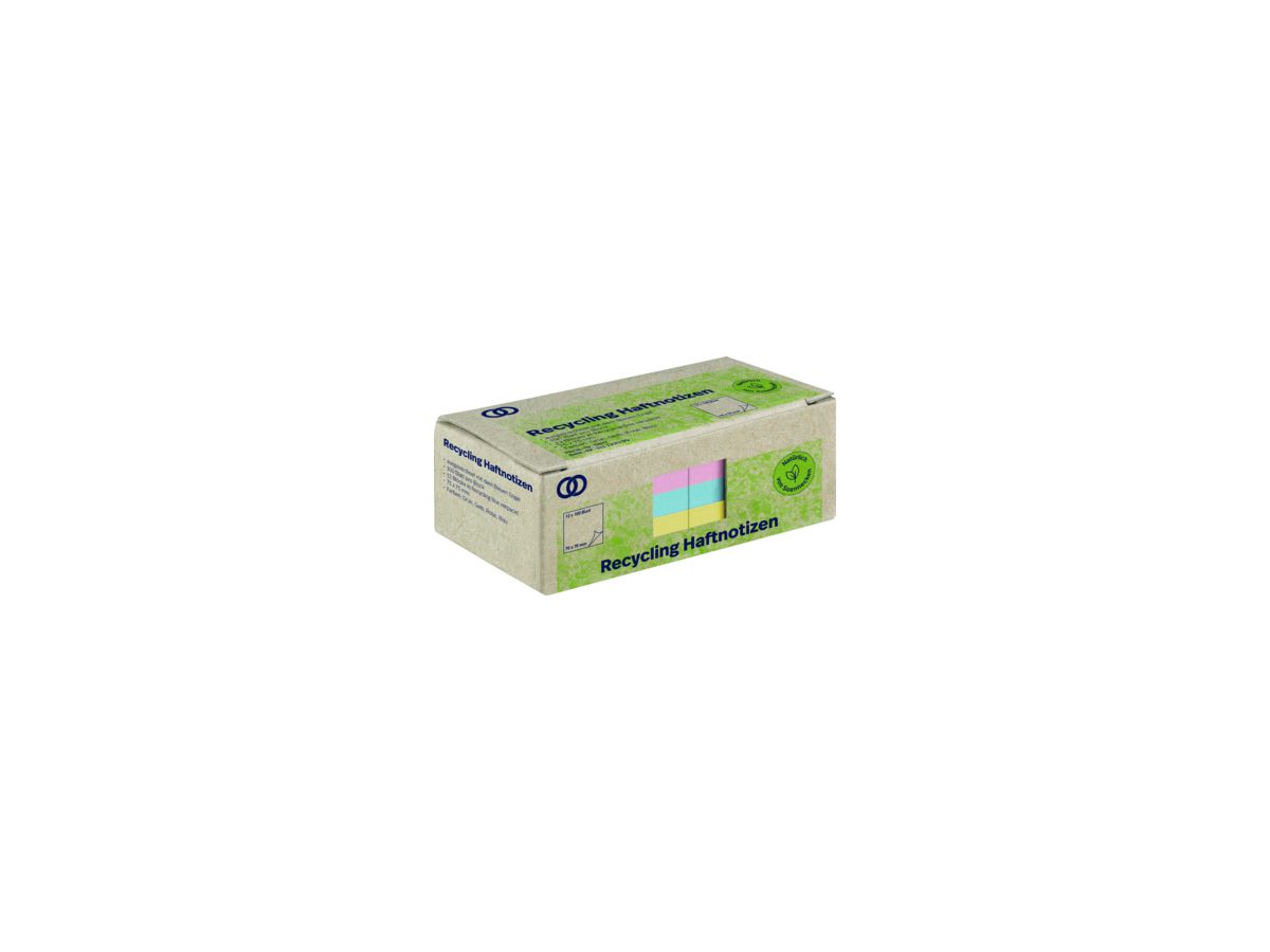 Soennecken Haftnotiz oeco 5877 RC 75x75mm 100Bl. sort. 12St.