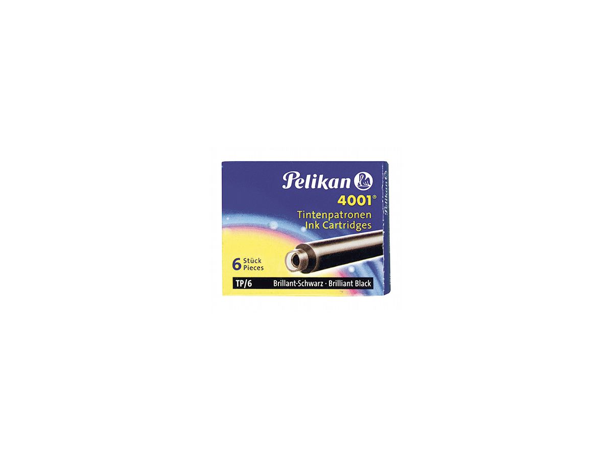 Pelikan Tintenpatrone 301218 brillant-schwarz 6 St./Pack.