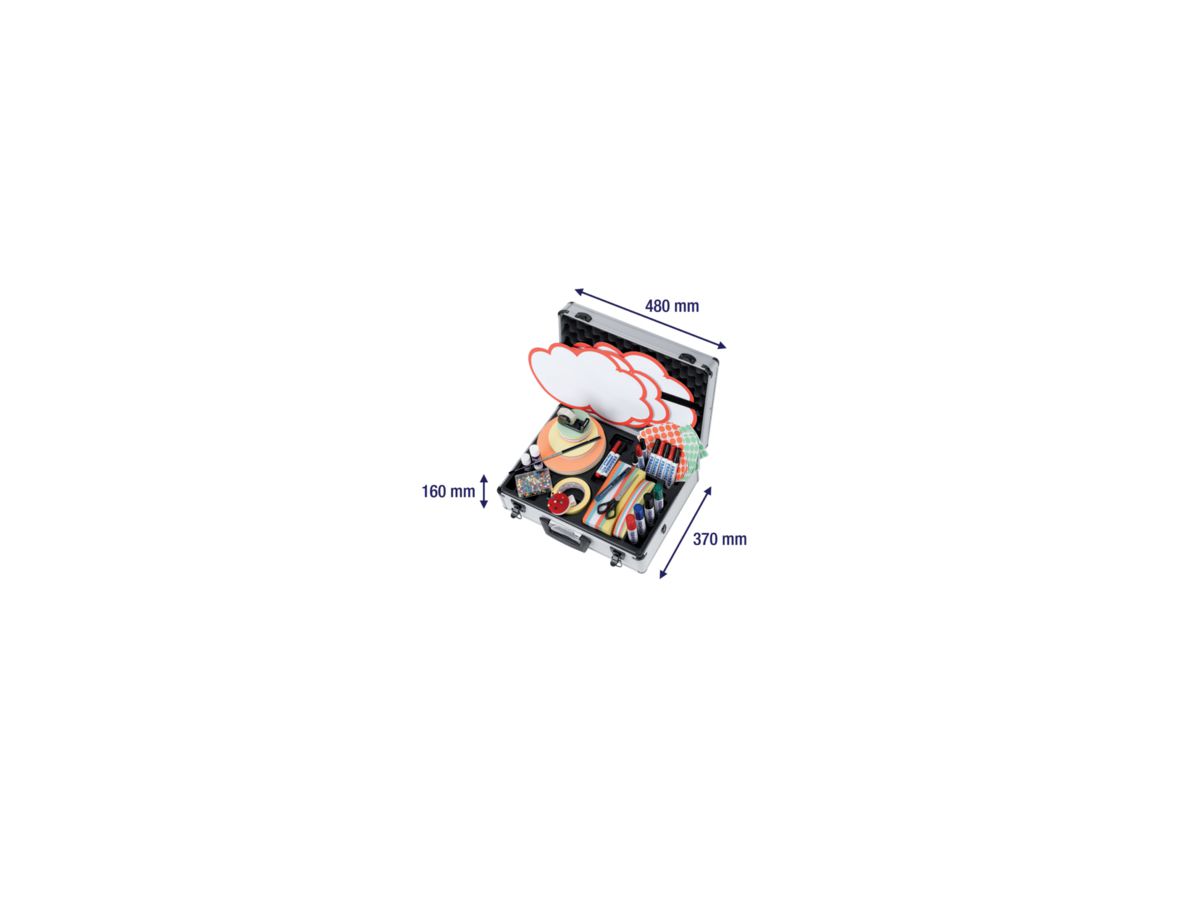 Franken Moderationskoffer Profi UMK 48x16x37cm 2.500Teile Aluminium si