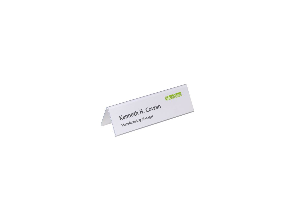 DURABLE Tischnamensschild 805219 210x61/122mm tr 25 St./Pack.