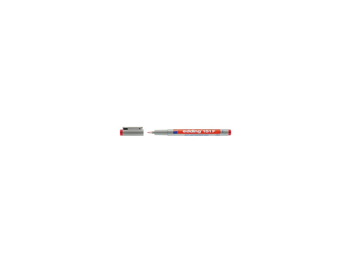 edding Folienschreiber 151 F 4-151002 non-permanent rot