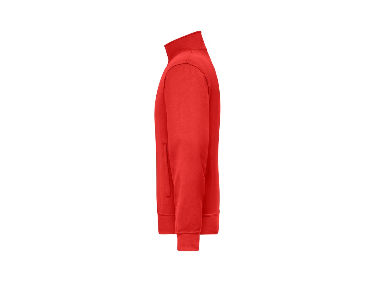 JN Workwear Sweat Jacket JN836 70%BW/30%PES, red, Größe S