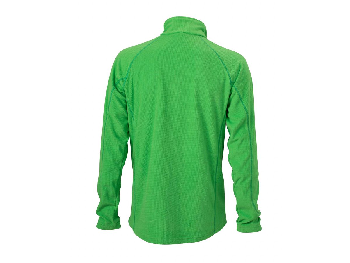 JN Mens Structure Fleece Jacket JN597 100%PES, green/ dark-green, Größe S