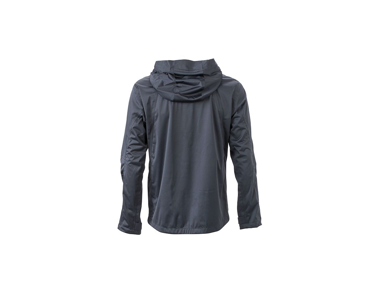 JN Mens Outdoor Jacket JN1098 100%PES, iron-grey/yellow, Größe 2XL