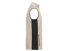 JN Men's Workwear Fleece Vest JN856 100%PES, stone/black, Größe S