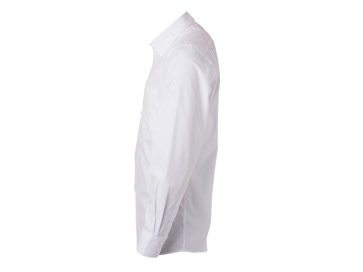 Men's Shirt Longsleeve Poplin JN678 fb. white Größe XXL (45/46)