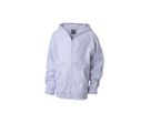 JN Hooded Jacket Junior JN059K 100%BW, white, Größe M