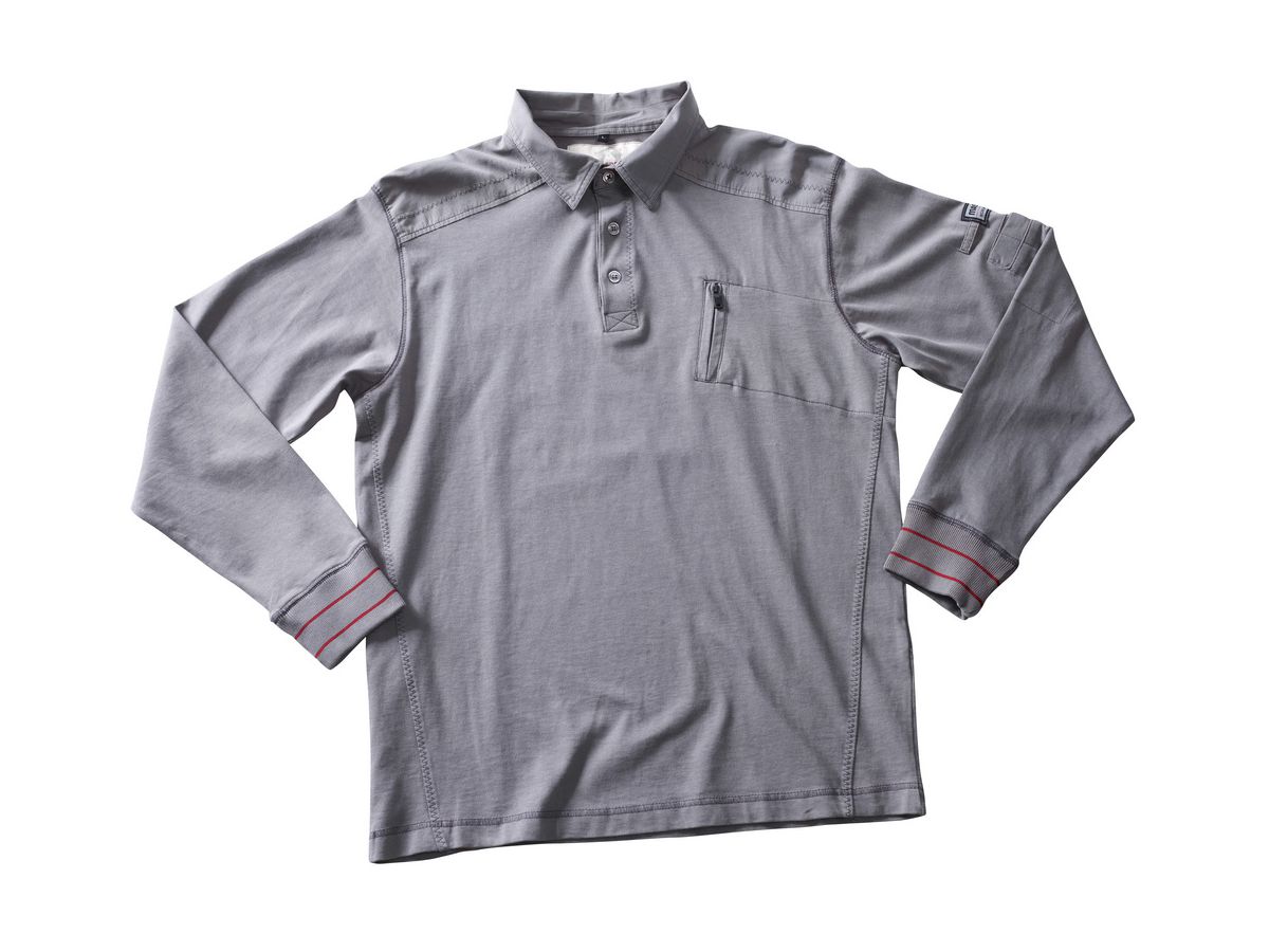 MASCOT Polo-Sweatshirt IOS Frontline,hellanthrazit,Gr. 4XL