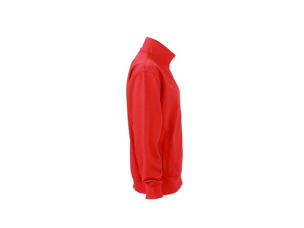JN Workwear Sweat Jacket JN836 70%BW/30%PES, red, Größe M