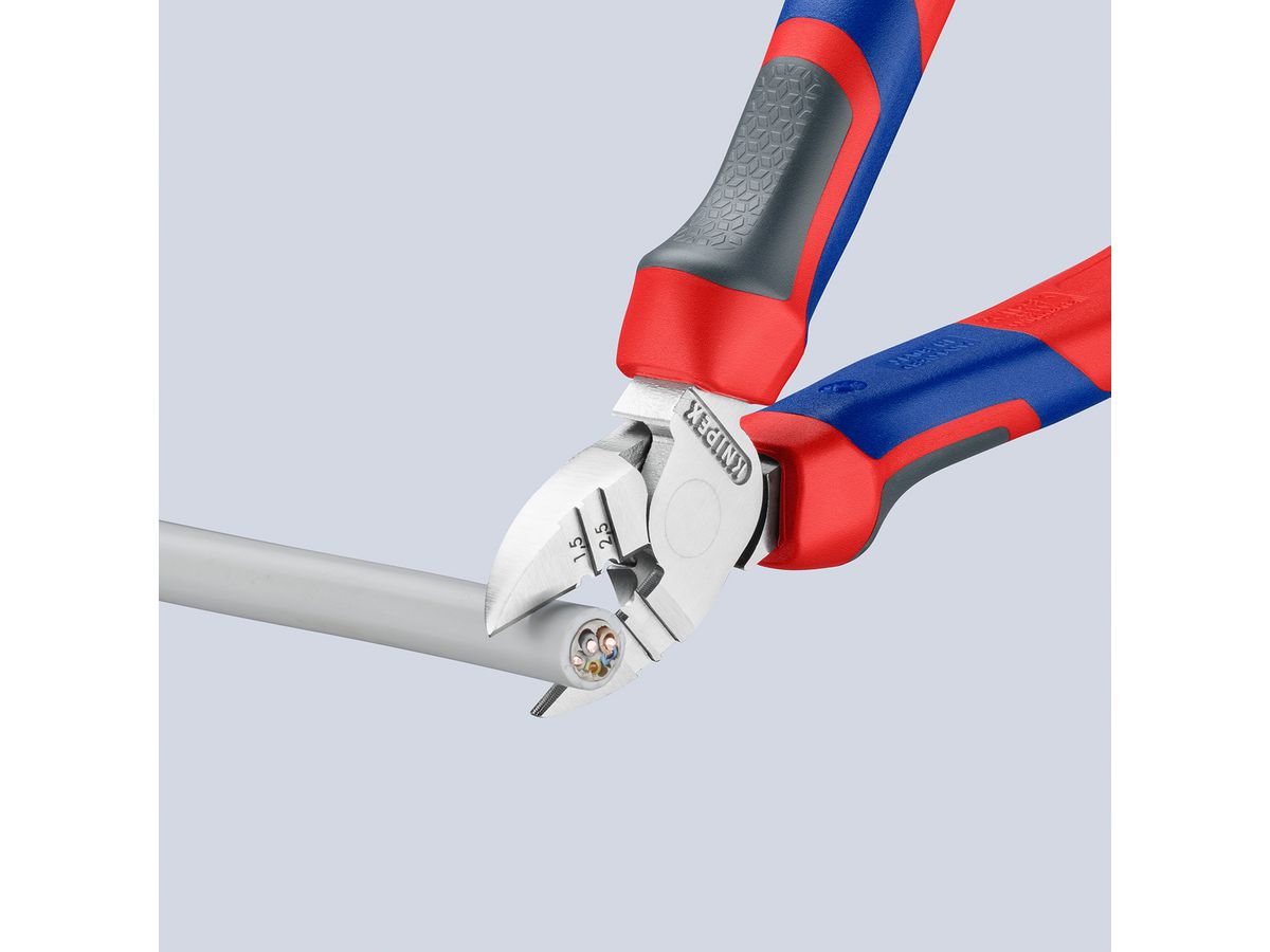 KNIPEX 14 25 160 Abisolier- Seitenschneider m. Mehrko. verch. 160 mm