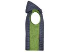 JN Men's Knitted Hybrid Vest JN768 kiwi-melange/anthracite-melange, Größe M