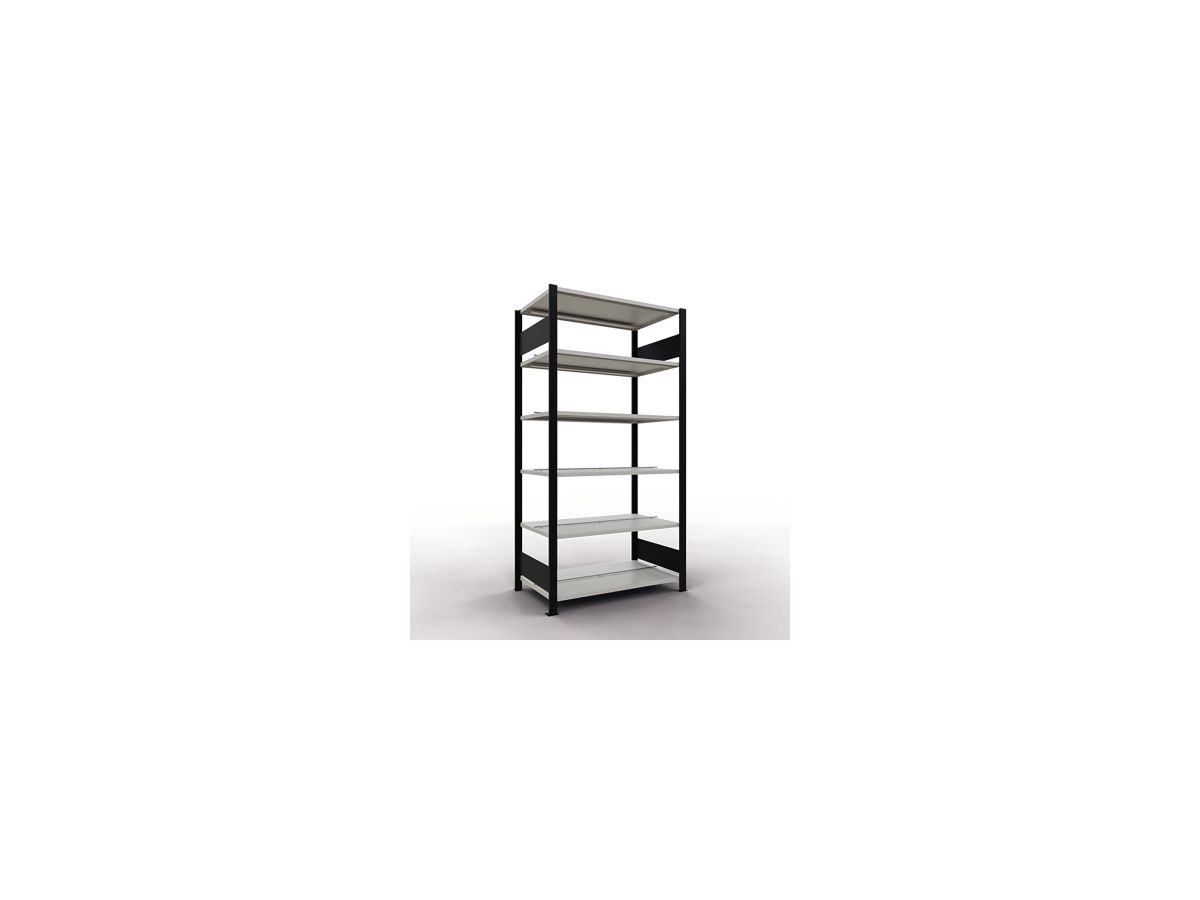 SCHULTE Büroregal-Stecksystem Grundregal mit Mittelanschlag, 2000x1000x600