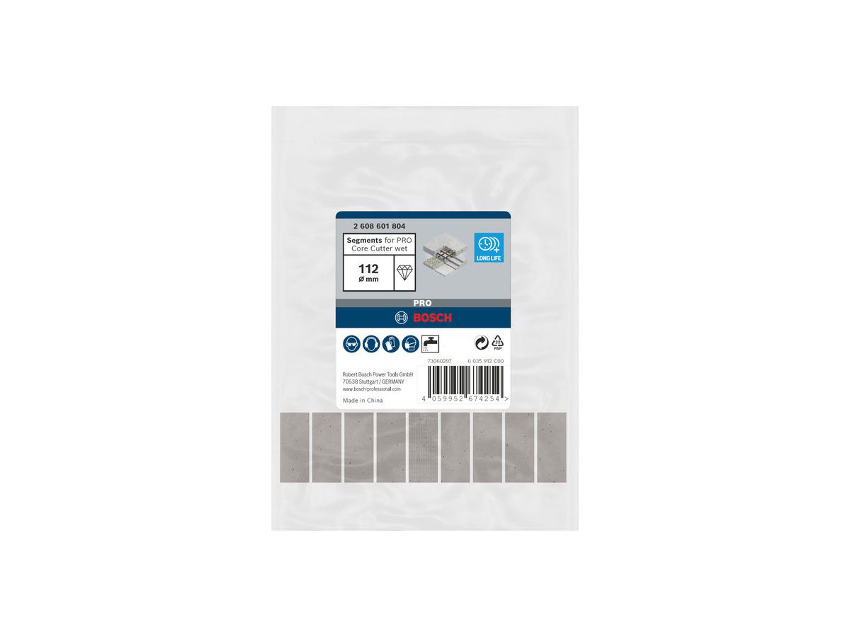 BOSCH Segmente für Diamantbohrkrone PRO 112 mm