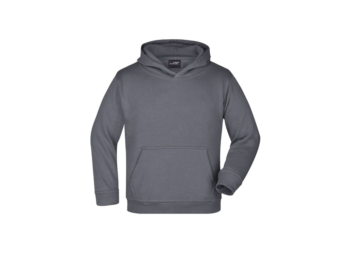 JN Hooded Sweat Junior JN047K 80%BW/20%PES, graphite, Größe 2XL