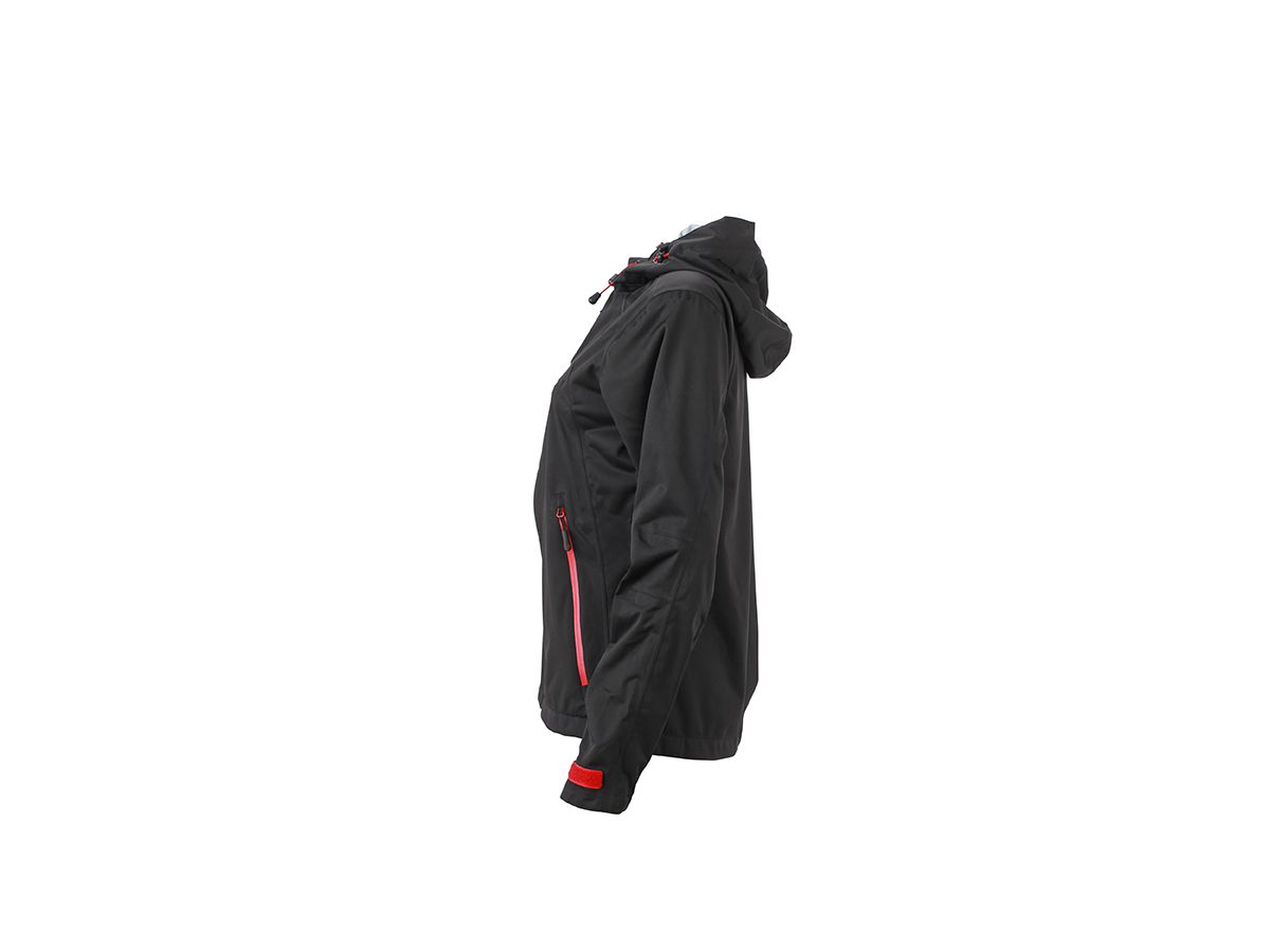 JN Ladies Outdoor Jacket JN1097 100%PES, black/red, Größe L