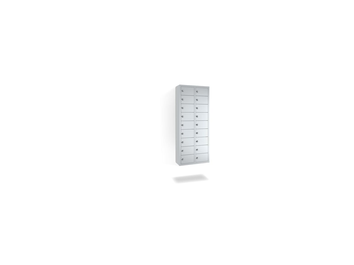 C+P Kleinfachschrank, wandhängend 1130x460x200mm, 7035, 2x9 Fächer