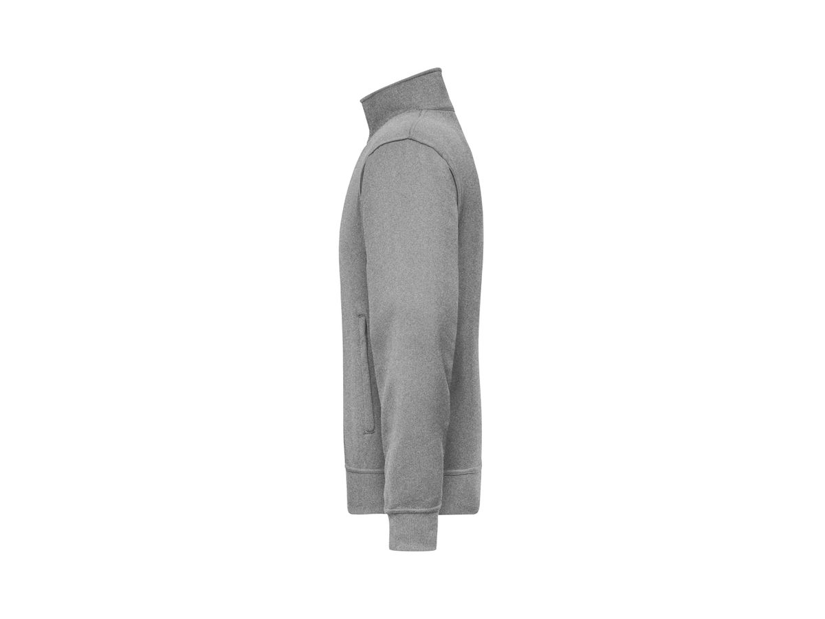 JN Workwear Sweat Jacket JN836 70%BW/30%PES, grey-heather, Größe 2XL