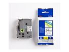 P-touch Schriftbandkassette TZE151 24mmx8m laminiert sw auf fl