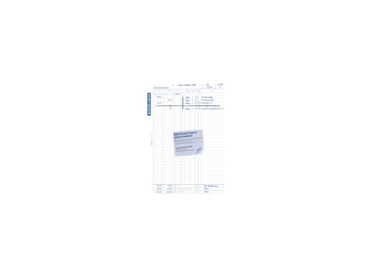 Avery Zweckform Kassenbuch 426 DIN A4 100Blatt