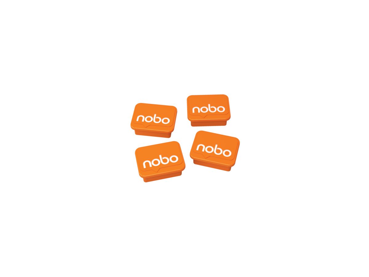 Nobo Magnet 1905327 18x22mm orange 4 St./Pack.
