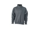 JN Workwear Half Zip Sweat JN831 70%BW/30%PES, carbon, Größe S