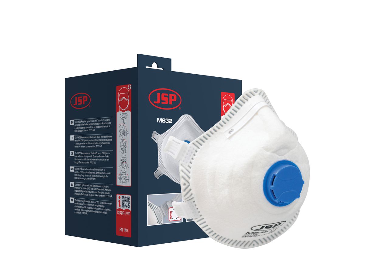 JSP Einwegmaske Vorgeformt M632 FFP3 mit Ventil