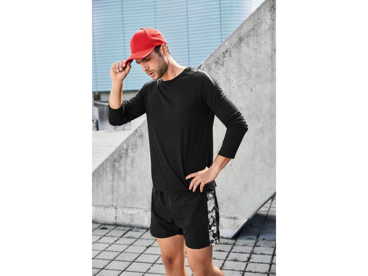JN Men's Sports Shirt Long-Sleeved JN522 bright-red, Größe 3XL