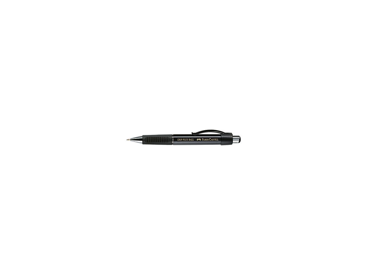 Faber-Castell Kugelschreiber GRIP PLUS BALL 140733 M metallic-schwarz