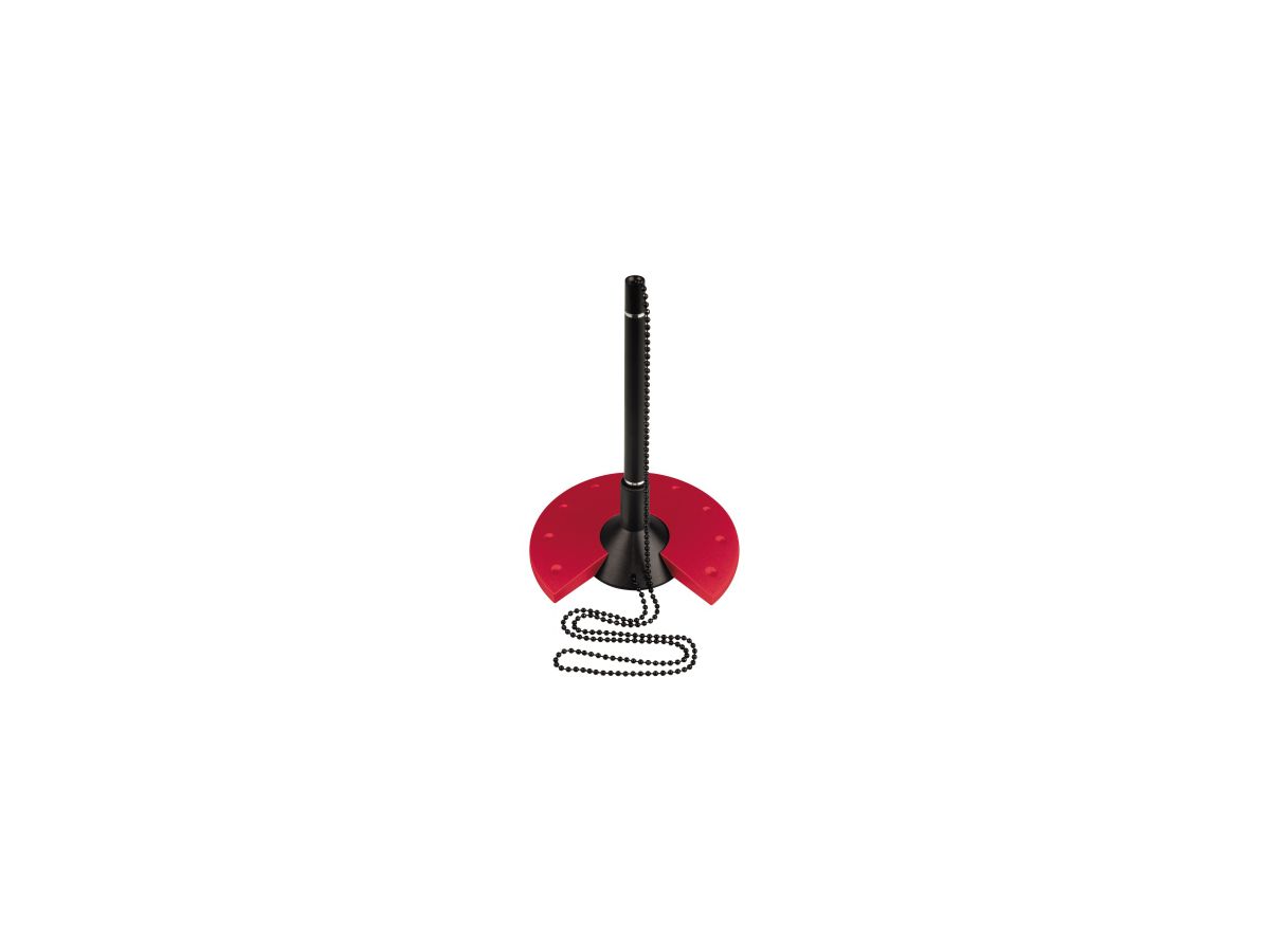 helit Kugelschreiberständer H6359092 10x15,5x10cm Kette sw/rt