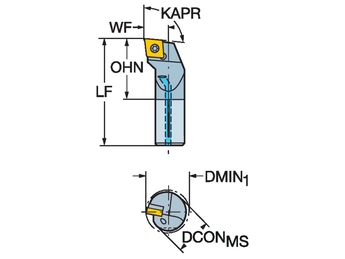 COROMANT CoroTurn 107 VHM-Bohrstange zum Drehen E16R-SCLCR09-R