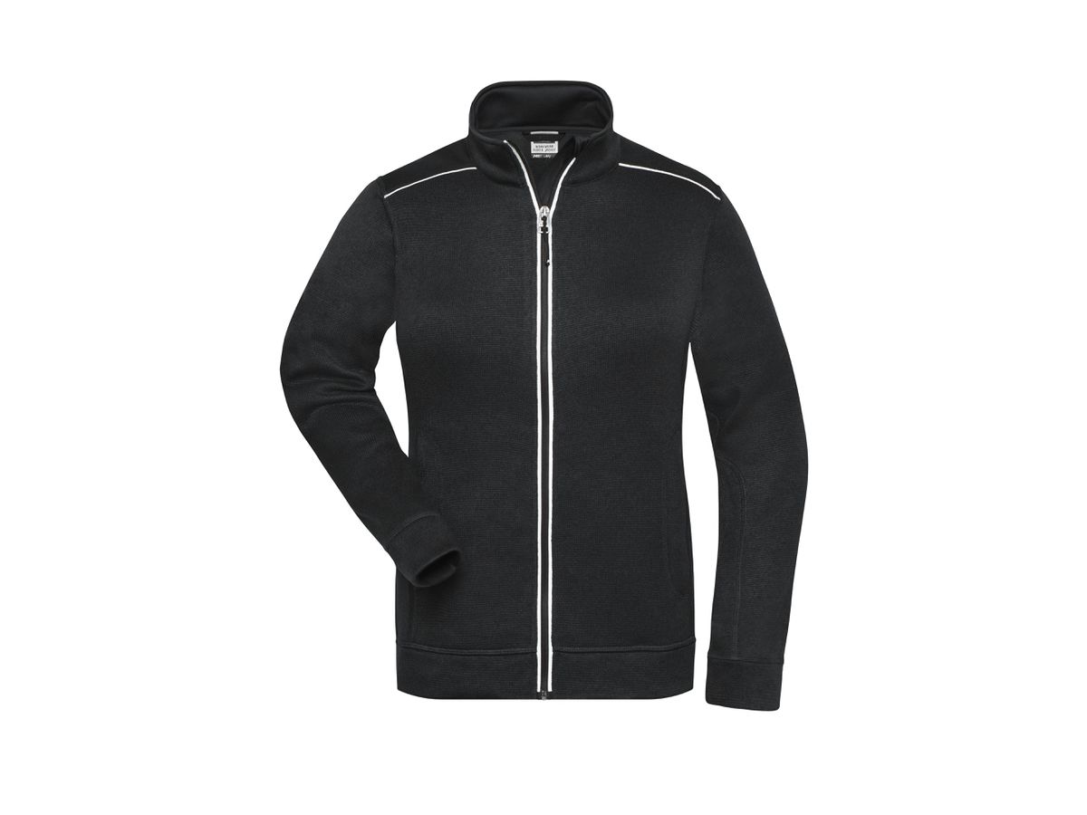 JN Damen Strickfleece-Jacke JN897 black/black, Größe 3XL